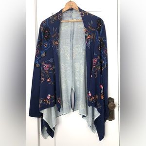 Open-front long lightweight sweater, size M. Anthropologie.